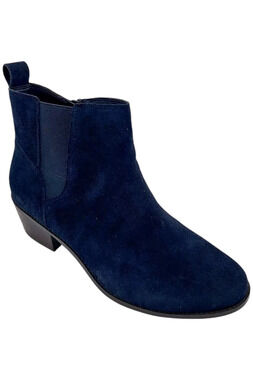 Vionic Women's Water-Repellent Suede Ankle Boots Roseland Navy - Wide